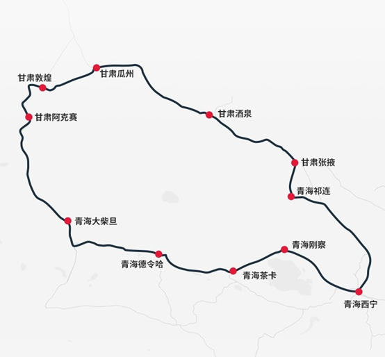 配合陕西,新疆,宁夏的充电网络,"西北大环线"疏通了贯穿中国西