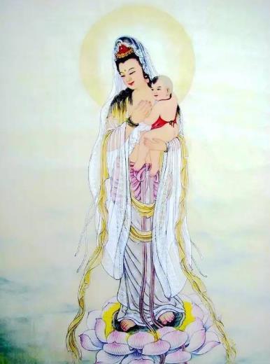 心理测试:你最喜欢哪幅送子观音画,测出你是生女儿还是生儿子