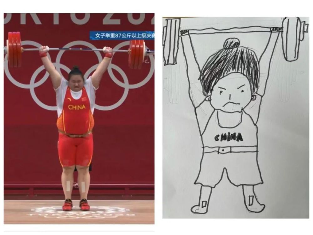 杭州一年级萌娃画出奥运简笔画让人直呼可爱