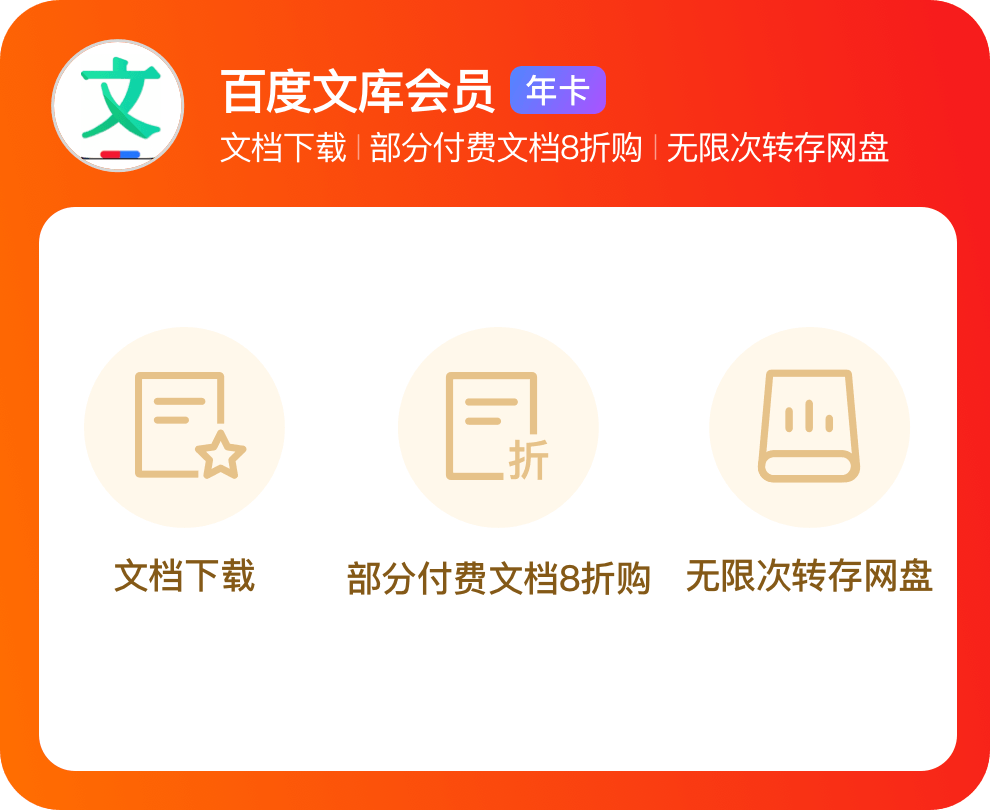 付费文档8折购无限次复制,转存网盘海量文档下载百度文库会员年卡