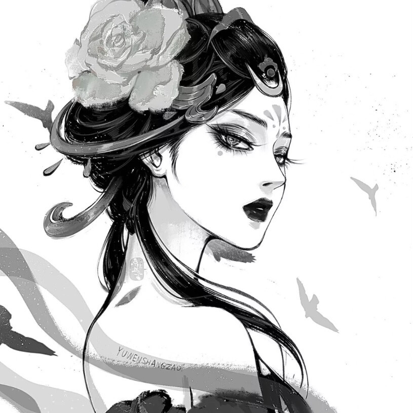小众一见惊鸿的峡谷黑白女英雄头像