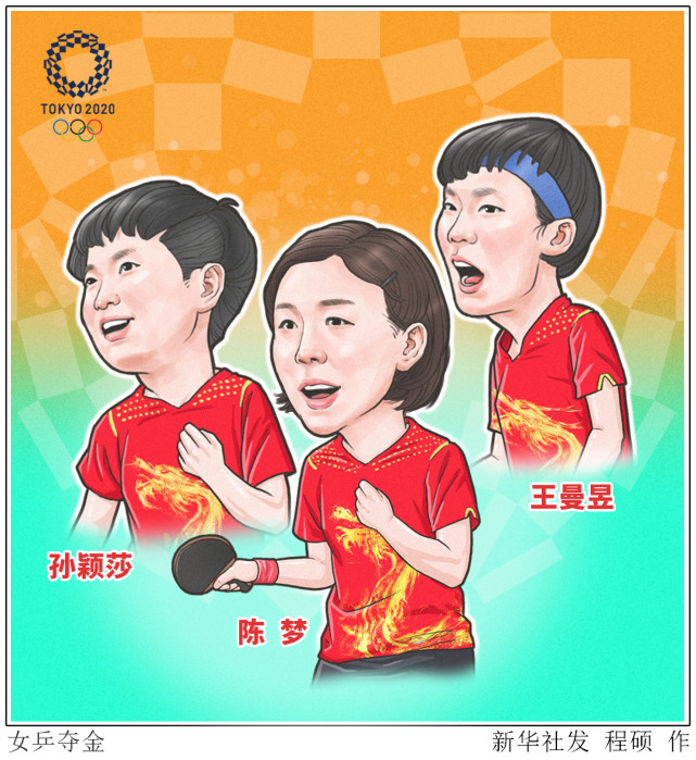 女乒夺金8月5日,在东京奥运会乒乓球女子团体决赛中,中国队战胜日本队