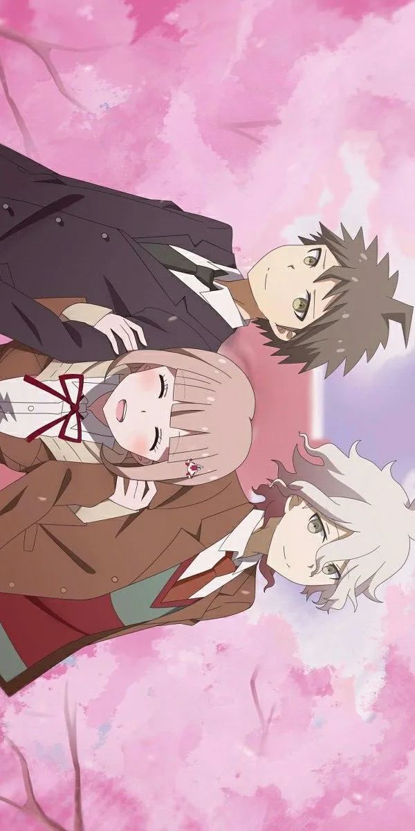 弹丸论破狛枝凪斗x日向创x七海千秋三人组动漫全面屏壁纸