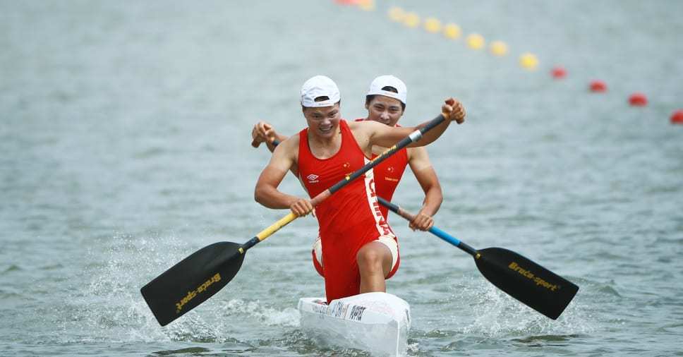 奥运-皮划艇静水女子500米双人划艇预赛 徐诗晓/孙梦雅晋级半决赛