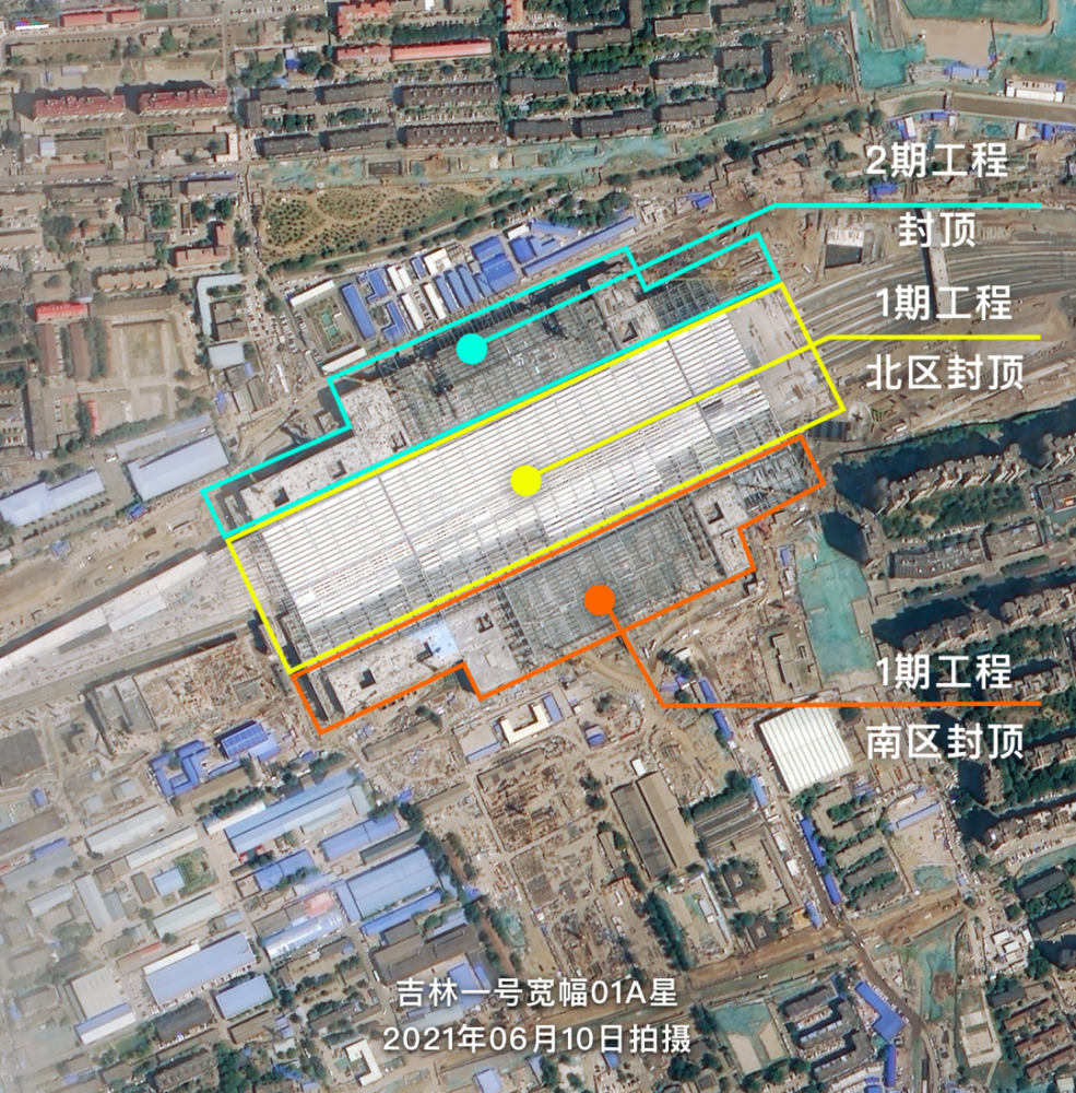 卫星目击北京丰台站建设最新进展
