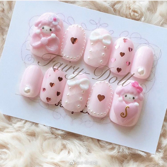 可爱玉桂狗美甲!少女心炸裂