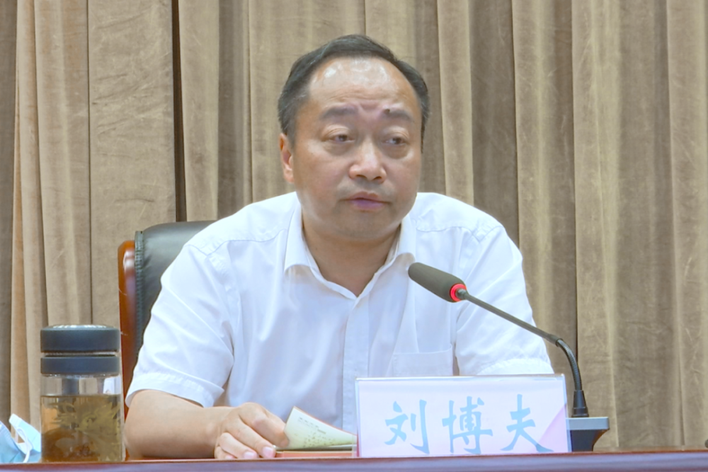 县委书记刘博夫,县委副书记,县长赵明,县领导高文,武云峰,曹强,陈虎