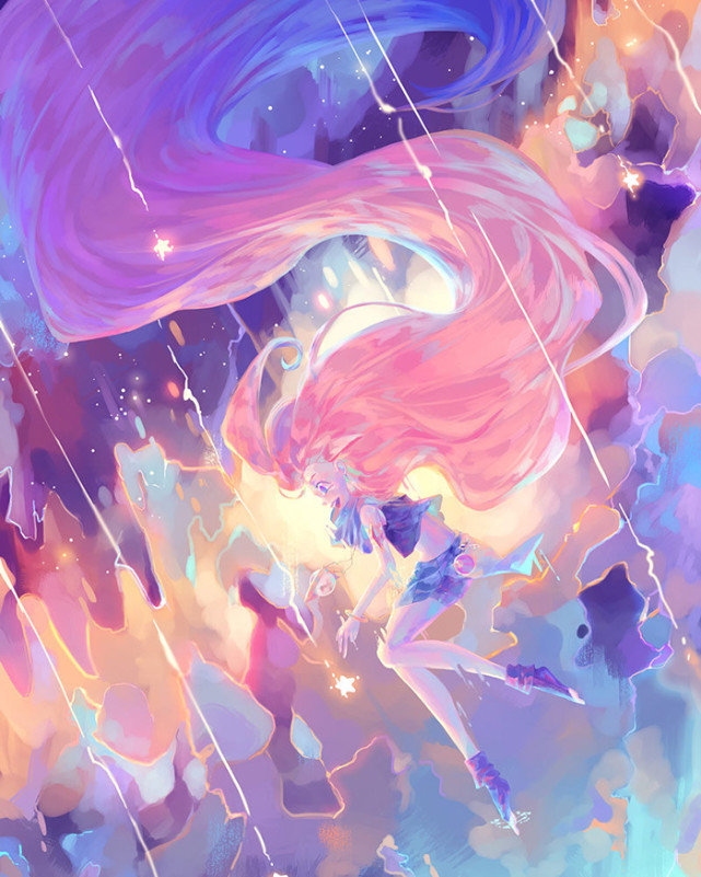 插画分享 梦幻唯美的日式清新画风