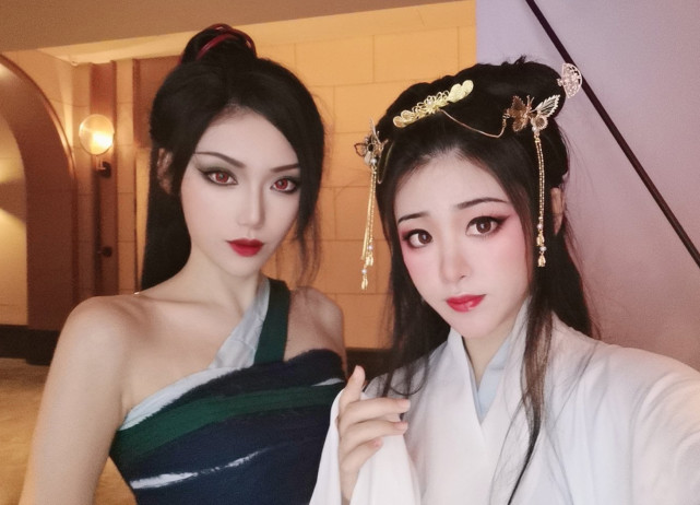 硬核cos,小青小白神还原,看到狐妖的瞬间恋爱了|青蛇劫起|粉丝|白蛇