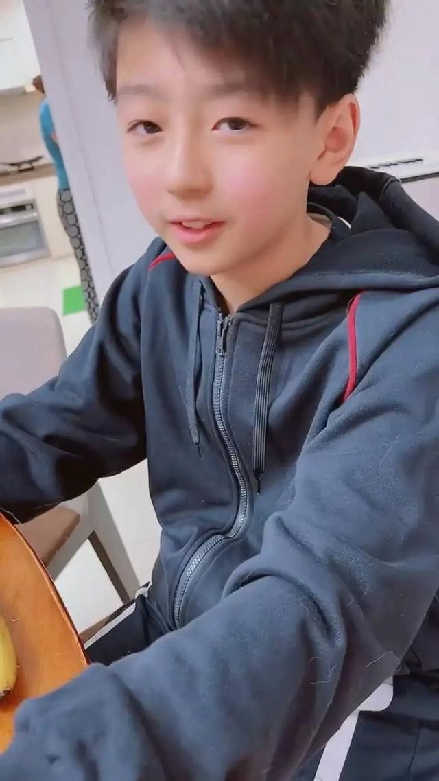 张柏芝罕晒二儿子近照11岁谢振南长相奶萌帅气眉眼神似谢霆锋