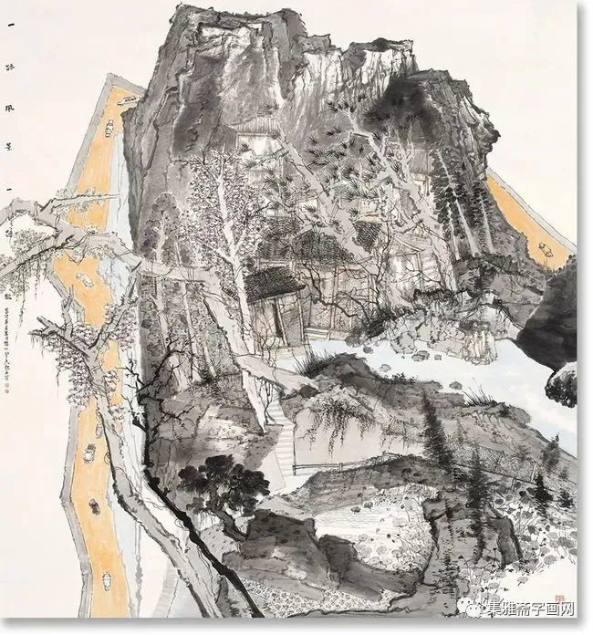 深邃意境,一坡一岭气象迥异——乔枕石山水画作品欣赏