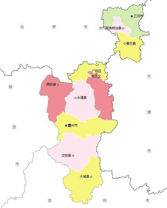 河北省的區劃調整11個地級市之一廊坊市為何有10個區縣