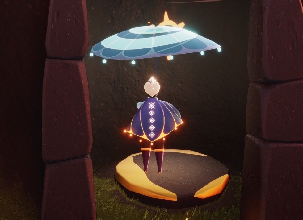 光遇透明版的追光雨伞周边star功能效果曝光不是蓝色的