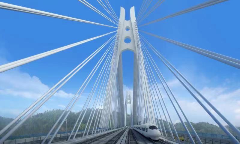 8米!川南城际铁路宜宾临港长江大桥北岸主塔封顶_腾讯新闻