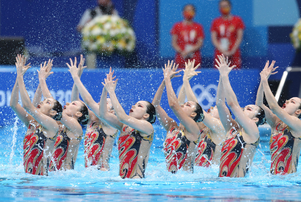 东京奥运会花样游泳集体技术自选赛况