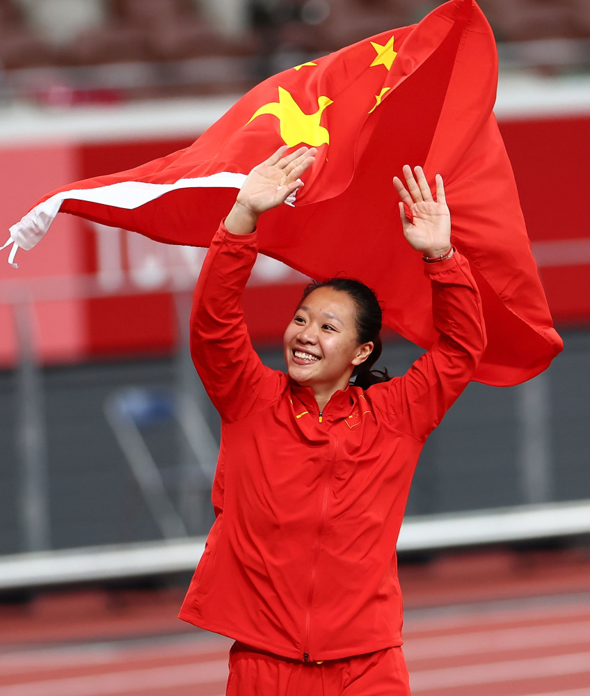 东京奥运会田径女子标枪决赛刘诗颖夺冠4