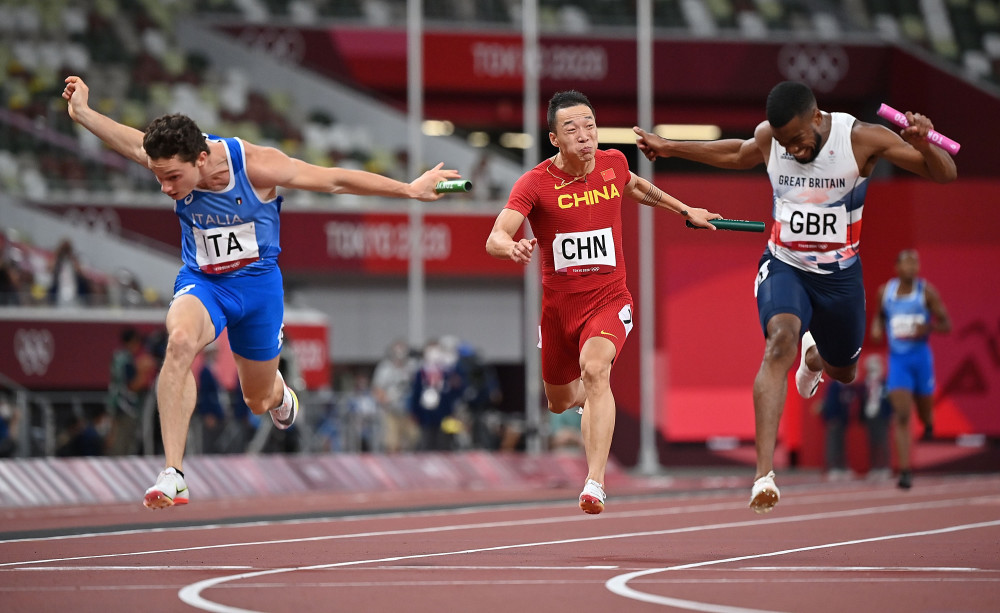 (东京奥运会)田径——男子4x100米接力决赛:中国队获得第四名_腾讯