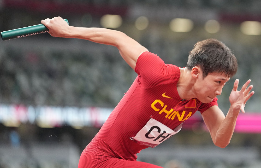 新华社照片,东京,2021年8月6日(东京奥运会)田径——男子4x100米接力