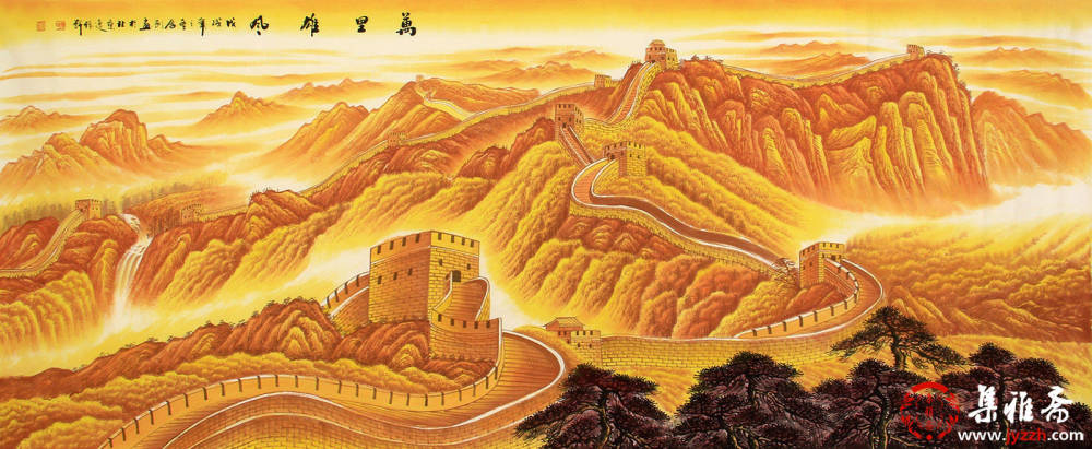 领导办公室挂什么画好挂幅国画长城画最彰显身份地位的选择