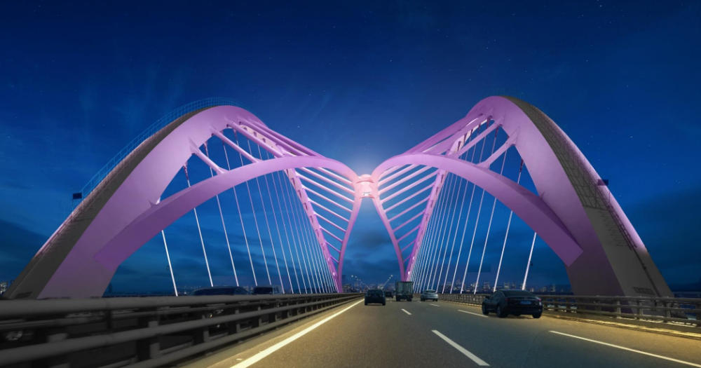 这座大桥倒入钱塘江