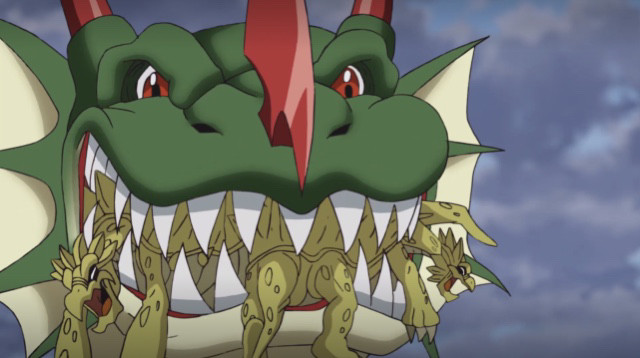 中,主人公的出现抛弃了霸王龙一贯的场景,取而代之的是三角龙兽的出现