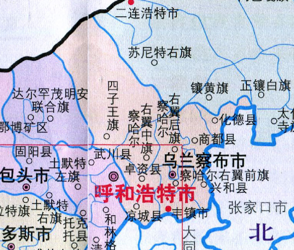 内蒙古乌盟地图全图图片
