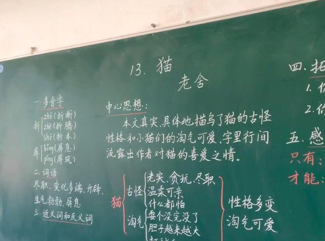 語文老師的課堂板書曝光字字驚豔嚴謹大方堪比印刷體