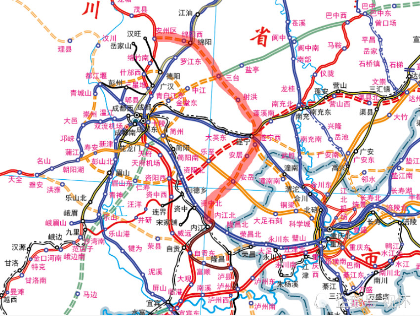 四川铁路图全图可放大图片