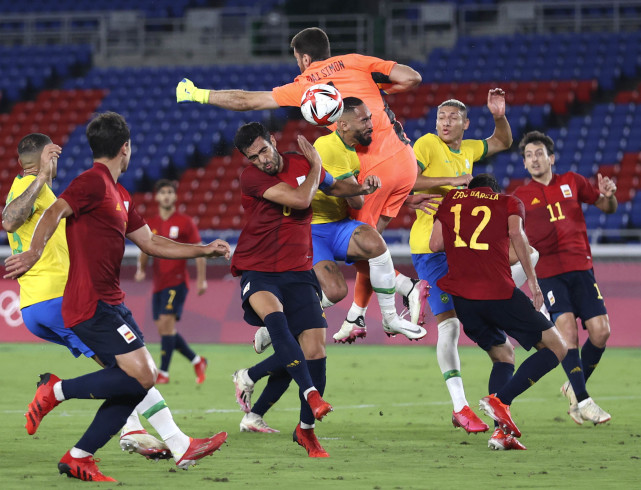 东京奥运会足球巴西队夺得男足冠军2