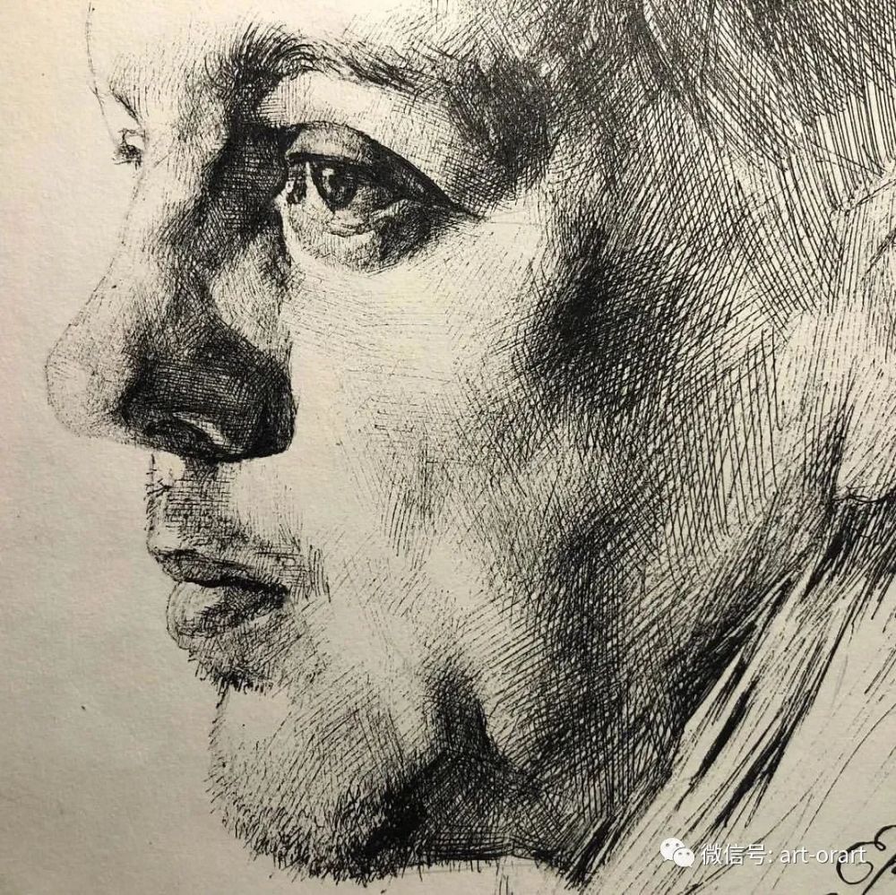 列宾美院才女的素描轻松的线条严谨的造型