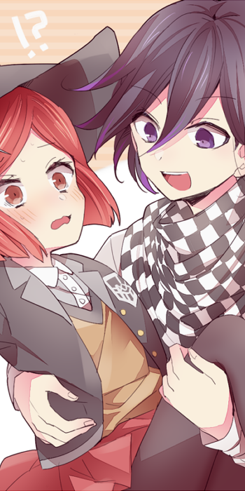 《弹丸论破》王马小吉x梦野秘密子,动漫全面屏cp壁纸分享_腾讯新闻