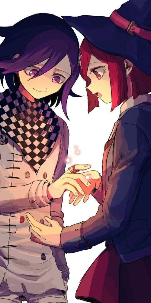 《弹丸论破》王马小吉x梦野秘密子,动漫全面屏cp壁纸分享_腾讯新闻