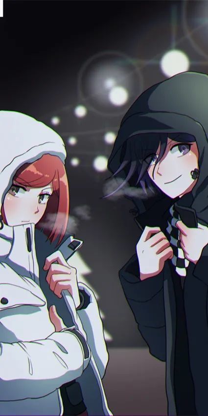 《弹丸论破》王马小吉x梦野秘密子,动漫全面屏cp壁纸分享_腾讯新闻