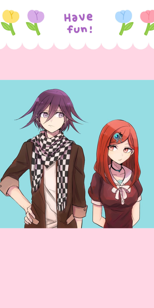 《弹丸论破》王马小吉x梦野秘密子,动漫全面屏cp壁纸分享_腾讯新闻