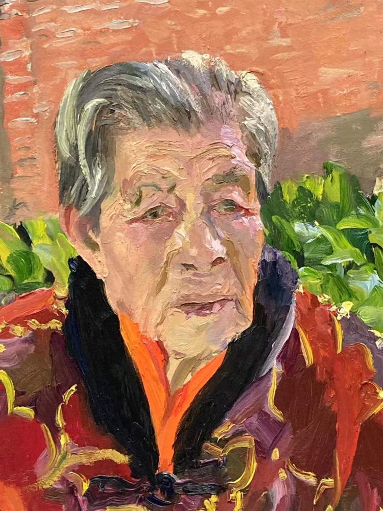 刘小东油画《老妈》局部刘小东:你的朋友展览时间:2021年8月8日 010