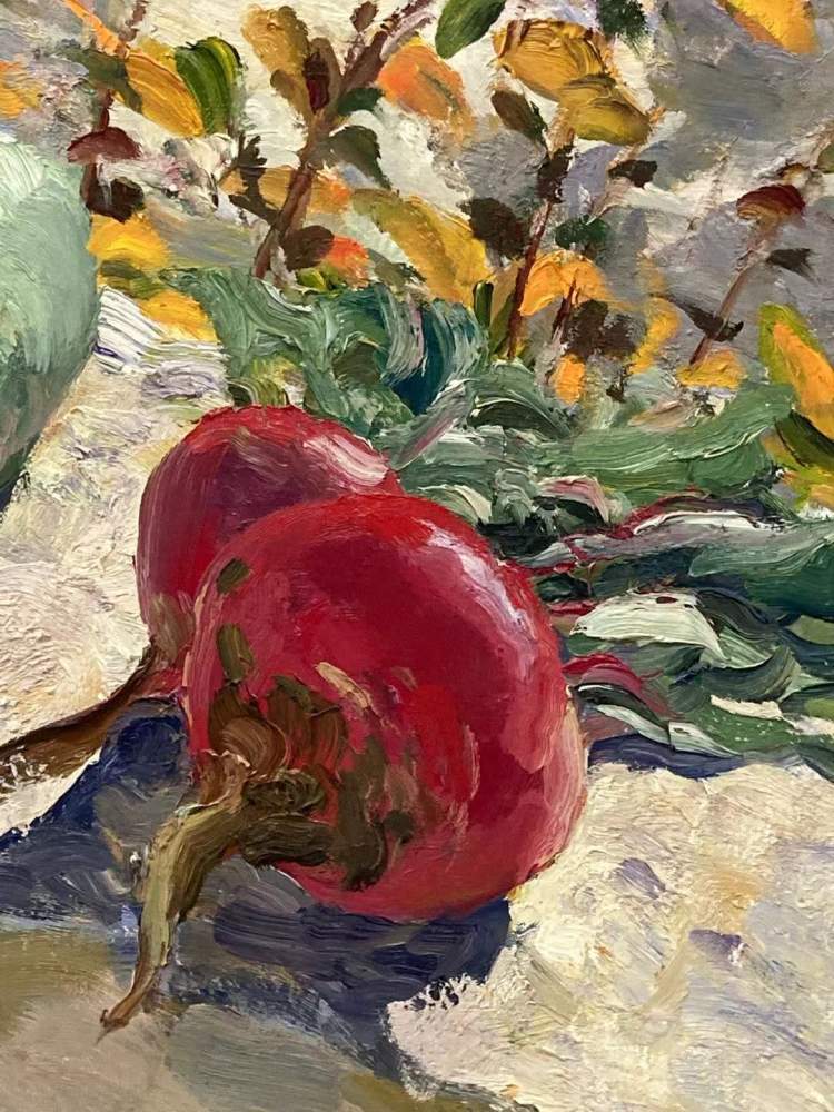 刘小东油画《老妈》局部刘小东:你的朋友展览时间:2021年8月8日 010