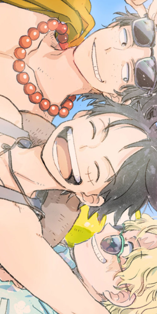 动漫头像海贼王路飞艾斯萨博手机壁纸永远的三小只