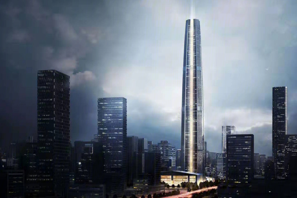 西安第一高楼:总投资达100亿,建成后高达498米共100层