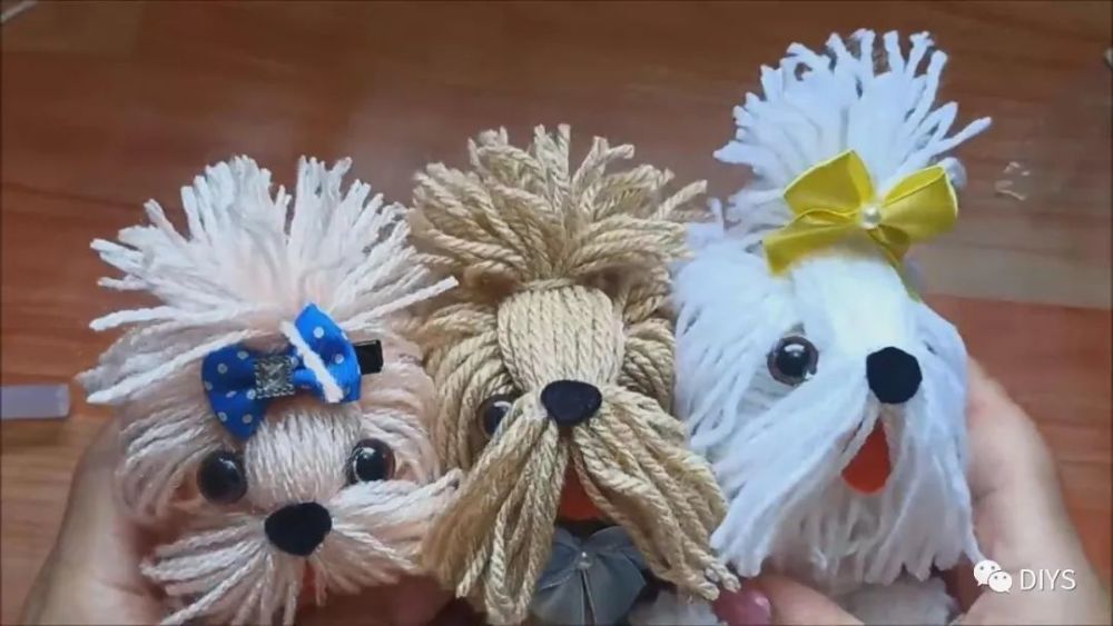 手工制作简单又可爱的毛线玩具狗
