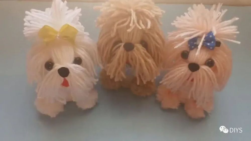 手工制作简单又可爱的毛线玩具狗