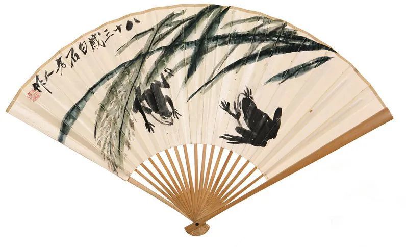 齐白石花鸟扇面赏析