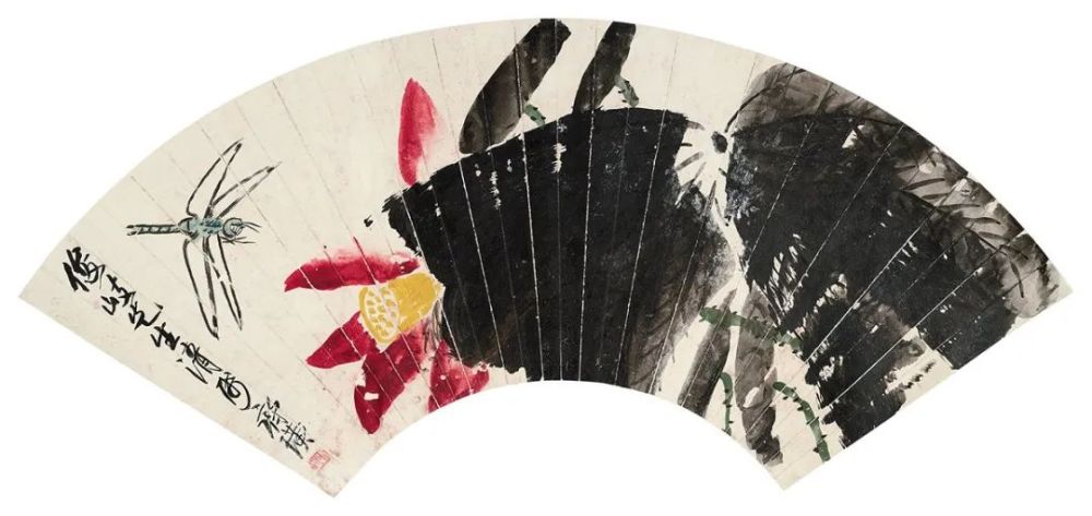 齐白石花鸟扇面赏析