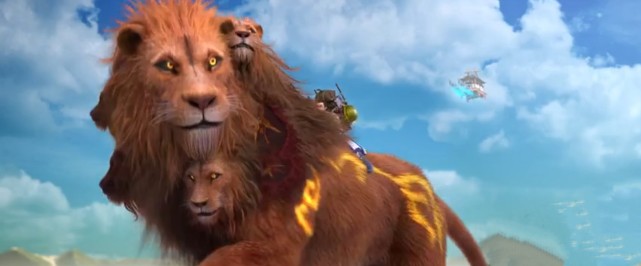 之前和九头狮子王一起的羽王和石昊打了一个照面后发现技不如人果断