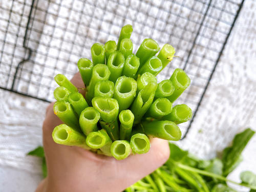 绿色圆柱体的菜图片