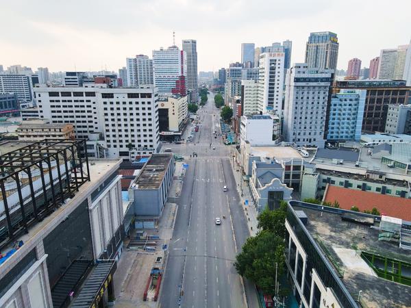 航拍郑州二七区这座城市不堵了我却高兴不起来