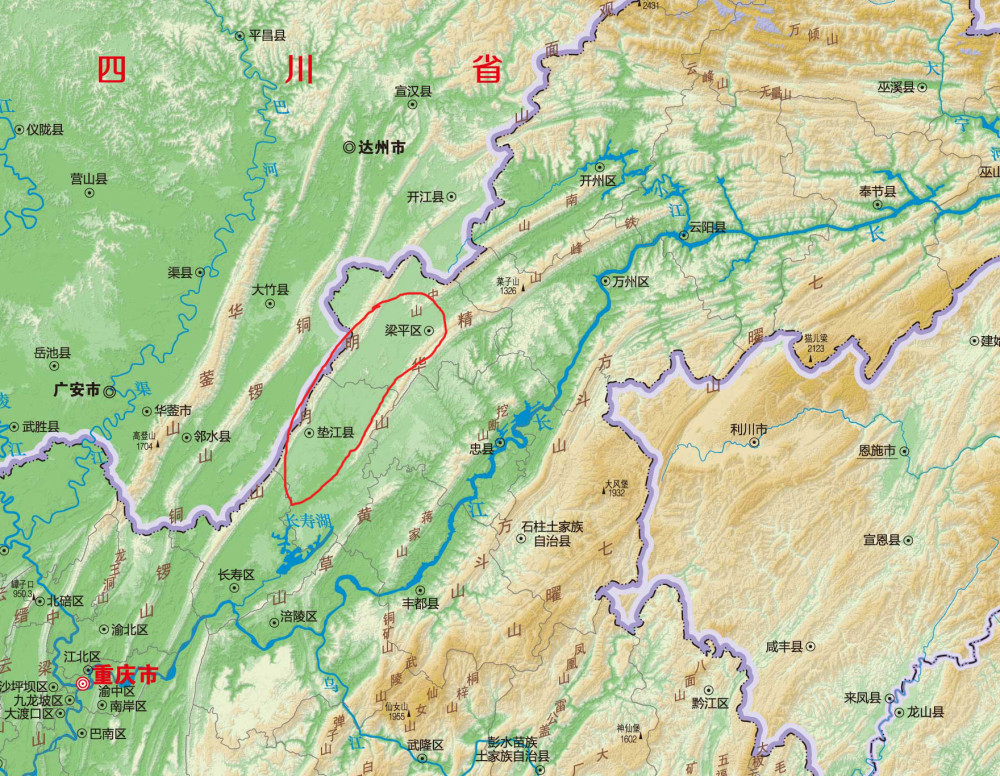 重慶:梁平和墊江之間,地形條件較好,為何不設