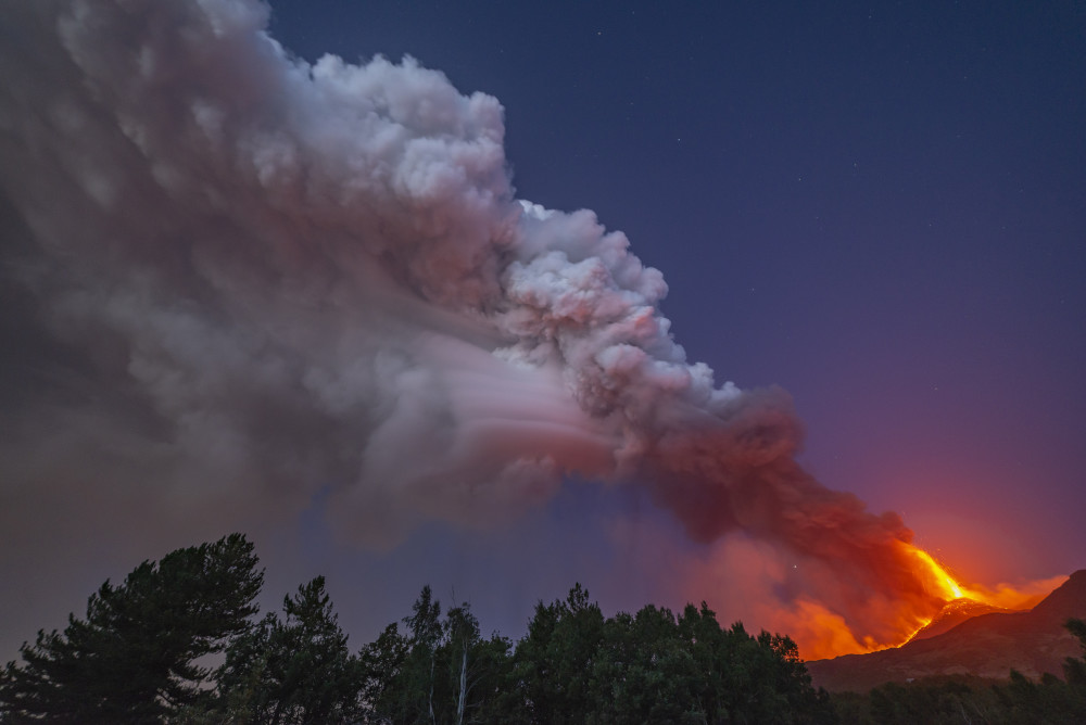 外代二線埃特納火山噴發