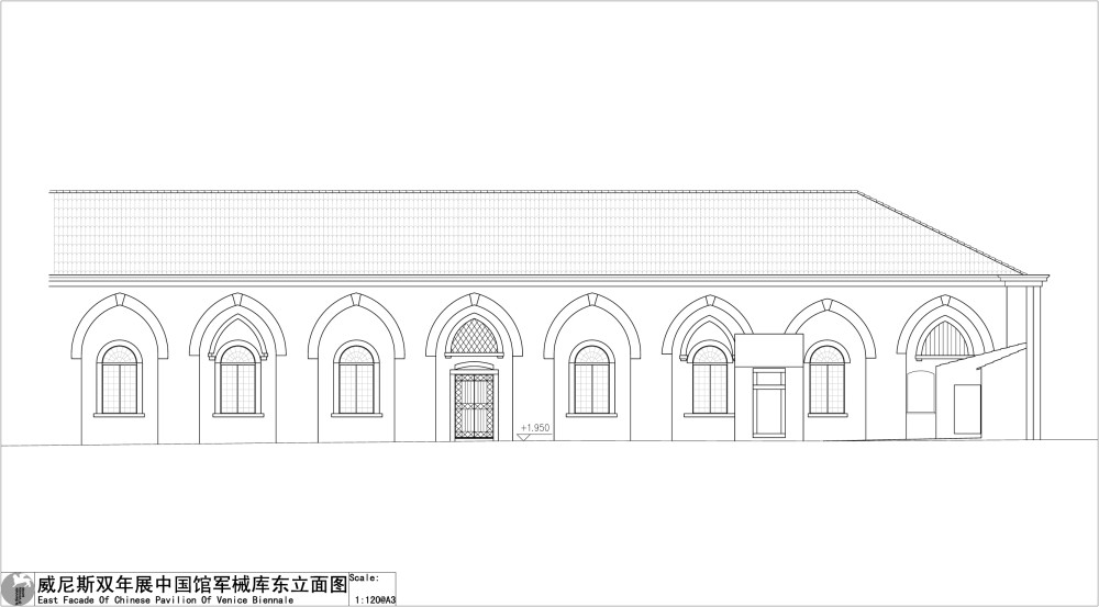 中国馆立面图(图片由威尼斯双年展中国馆办公室提供)
