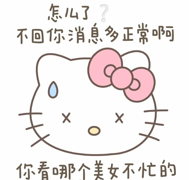 hello kitty 拽拽文字表情包