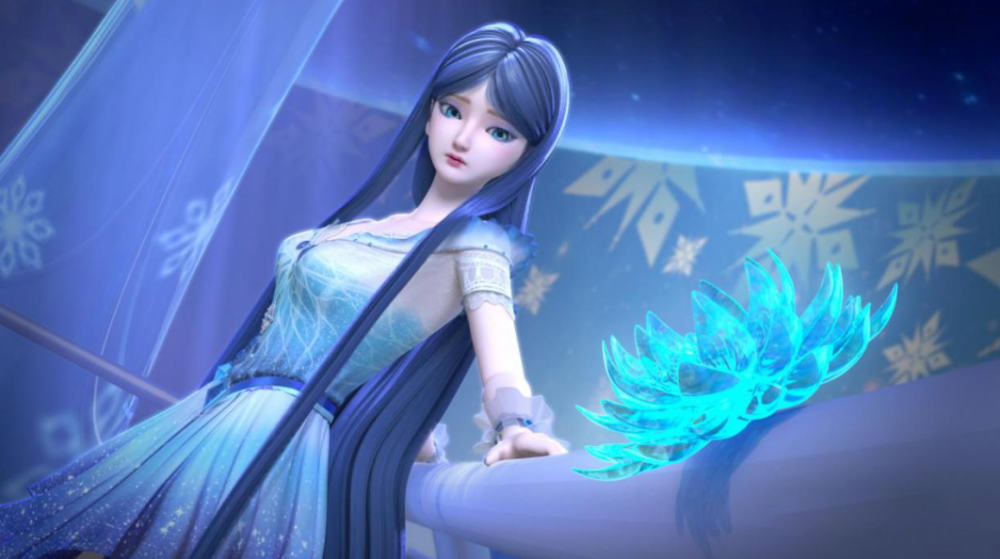 叶罗丽x冰莲花线稿图曝光,冰公主原画造型巨美,时希的床很华丽 - 冰